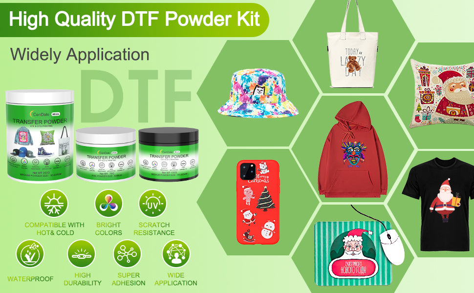 Fugacity DTF Transfer Film 30 Sheets + DTF Powder 200G Kit for DTF