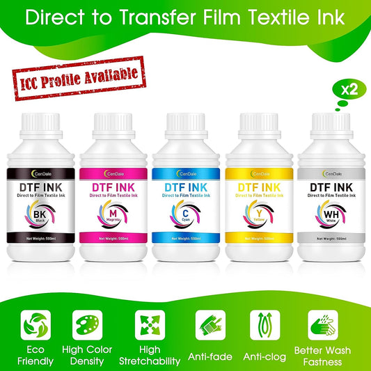 Premium DTF Ink Bottle Refill Set 1000ML- Direct to Film Heat Transfer –  cisinks