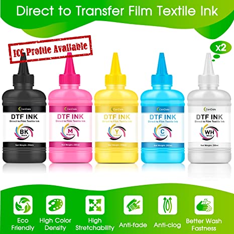  L&C 250ML Premium DTF Transfer White Ink, DTF White Ink Refill  for DTF Printers Heat Transfer Film Printing White Ink : Office Products